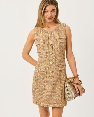 Lilly Pulitzer Bindy Boucle Shift Romper - Natural