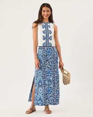 Lilly Pulitzer Sanders High Rise Maxi Skirt - Blue