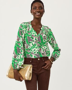 Lilly Pulitzer Elsa Silk Top - Green