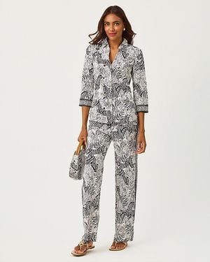 Lilly Pulitzer Upf 50+ 32" Grenada Knit Pant - Gray