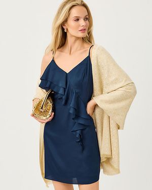 Lilly Pulitzer Logo Jacquard Wrap - Blue