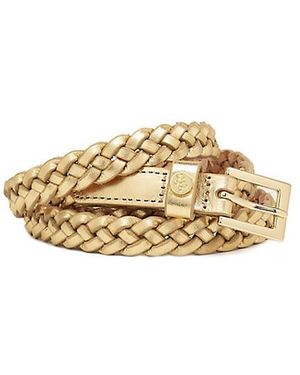 Lilly Pulitzer Callahan Braided Leather Belt - Metallic