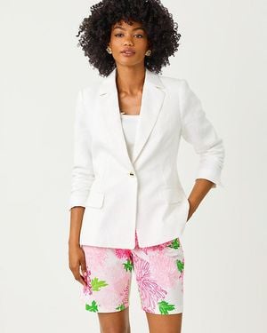 Lilly Pulitzer Finnick Linen Blazer - White