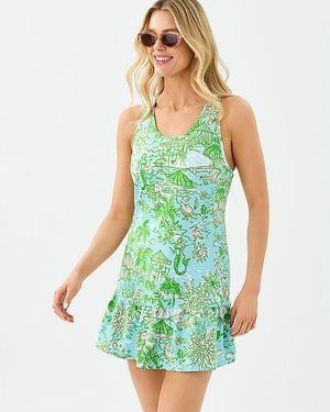 Lilly Pulitzer Upf 50+ Luxletic Mixed Doubles Dress - Green