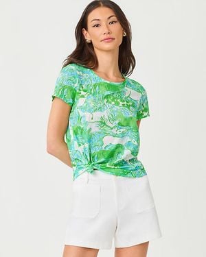 Lilly Pulitzer Etta Scoop Neck Top - Green