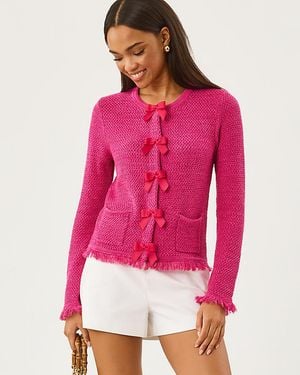 Lilly Pulitzer Kelso Bow Cardigan - Pink