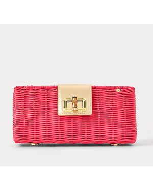 Lilly Pulitzer Leena Wicker Clutch - Pink