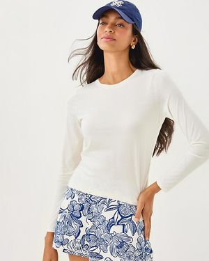 Lilly Pulitzer Upf 50+ Heston Long Sleeve Tee - White