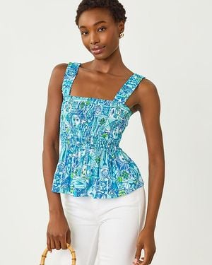 Lilly Pulitzer Hadly Smocked Top - Blue