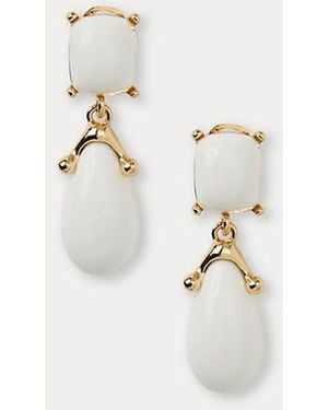 Lilly Pulitzer Kenneth Jay Lane Square Top Drop Post Earrings - Natural