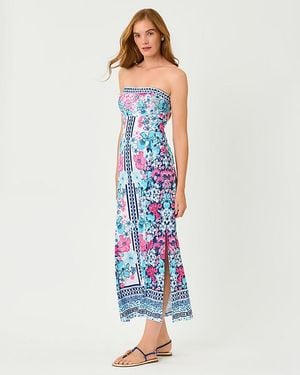 Lilly Pulitzer Noa Strapless Maxi Dress - Blue