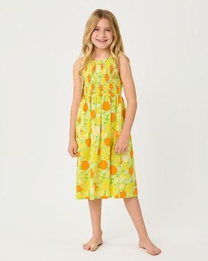 Lilly Pulitzer Girl's Mini Daisey Midi Dress - Yellow