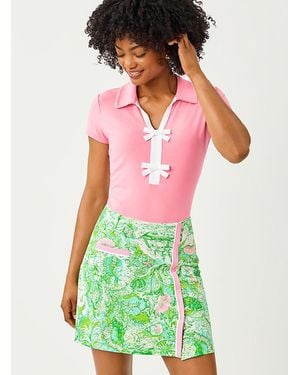 Lilly Pulitzer Upf 50+ Luxletic Frida Bow Polo - Green