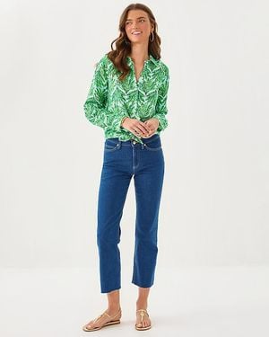 Lilly Pulitzer 28" Lindessa High Rise Crop Jean - Green