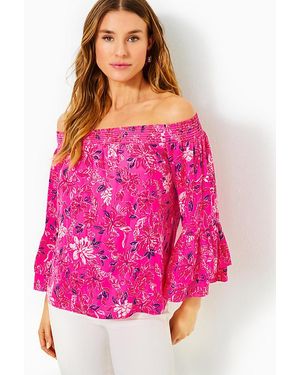 Lilly Pulitzer Kaori Off-the-shoulder Top - Pink