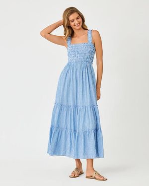 Lilly Pulitzer Hadly Smocked Maxi Dress - Blue