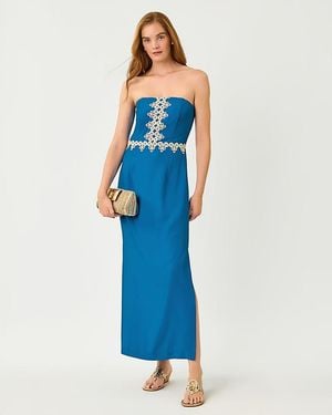 Lilly Pulitzer Kristella Strapless Maxi Dress - Blue