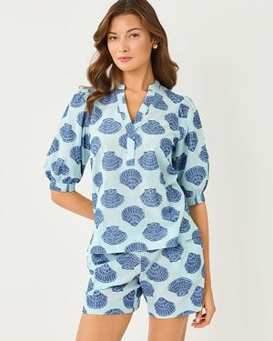 Lilly Pulitzer 5" Kilah High Rise Stripe Jacquard Short - Blue