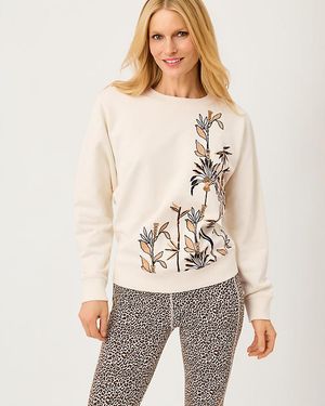 Lilly Pulitzer Ballad Cotton Sweatshirt, Relaxed Fit - Natural
