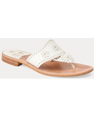 Lilly Pulitzer Jack Rogers Jacks Leather Flat Sandal - Natural