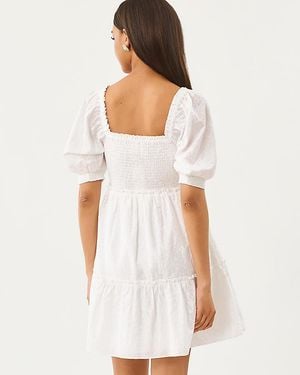 Lilly Pulitzer Hadly Short Sleeve Smocked Dress - White
