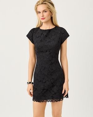 Lilly Pulitzer Jules Short Sleeve Romper - Black