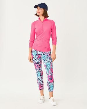 Lilly Pulitzer Upf 50+ Luxletic 21" Weekender High Rise Crop Legging - Pink