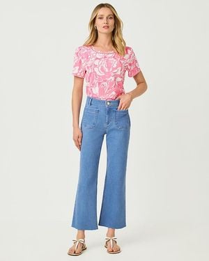 Lilly Pulitzer 27" Harleen High Rise Crop Jean - Blue