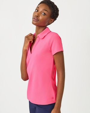 Lilly Pulitzer Upf 50+ Luxletic Frida Scallop Polo - Pink