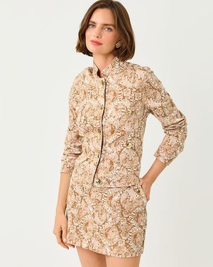 Lilly Pulitzer Joely Denim High Rise Skirt - Natural