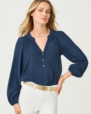 Lilly Pulitzer Elsa Silk Top - Blue