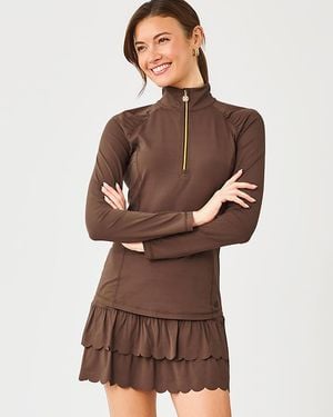 Lilly Pulitzer Upf 50+ Luxletic Miesha Scallop Skort - Brown