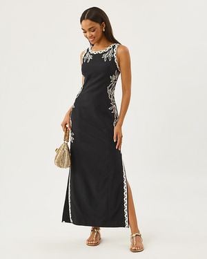 Lilly Pulitzer Messina Maxi Shift Dress - Black