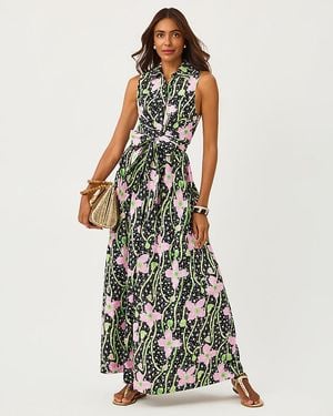 Lilly Pulitzer Marria Stretch Maxi Shirtdress - White