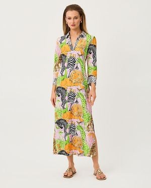 Lilly Pulitzer Upf 50+ Mandi Midi Dress - Yellow