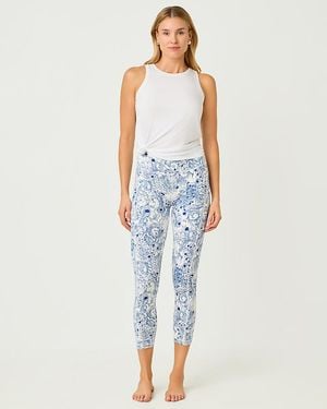 Lilly Pulitzer Upf 50+ Luxletic 24" Weekender High Rise Midi Legging - Blue