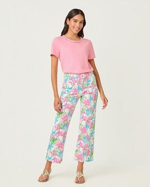 Lilly Pulitzer 27" Harleen High Rise Crop Jean - Red