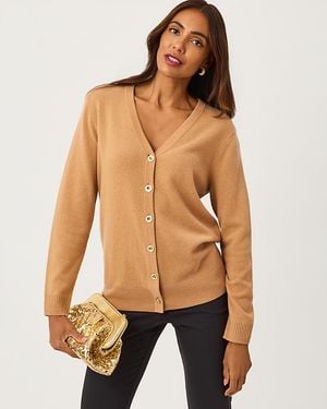 Lilly Pulitzer Tippery Longer Length Cashmere Cardigan - Natural