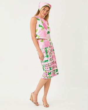 Lilly Pulitzer Goodwin High Rise Midi Skirt - White