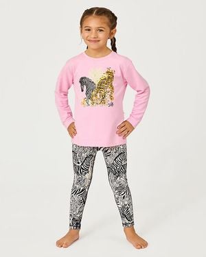 Lilly Pulitzer Girl's Upf 50+ Luxletic Mini Weekender Legging - Natural