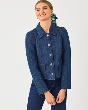 Lilly Pulitzer Peyser Quilted Denim Jacket - Blue