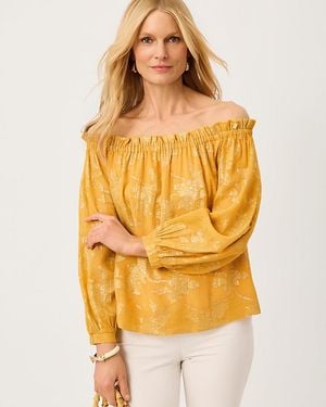 Lilly Pulitzer Kalinda Off-The-Shoulder Top - Yellow