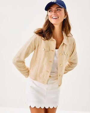 Lilly Pulitzer Seaspray Linen Jacket - Natural