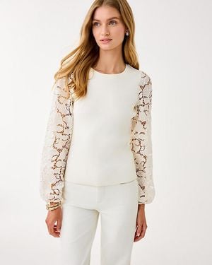 Lilly Pulitzer Bryant Lace Knit Top - White