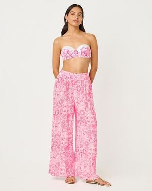 Lilly Pulitzer 30" Enzo Cotton Cover-up Pant - Pink