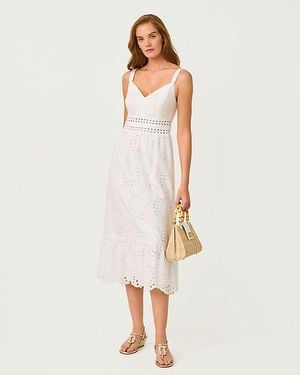 Lilly Pulitzer Tiah Eyelet Midi Dress - White