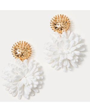 Lilly Pulitzer Summer Shorelines Raffia Earrings - White