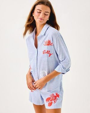 Lilly Pulitzer Bondi Button Down Shirt - Blue