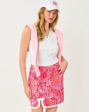 Lilly Pulitzer Upf 50+ Luxletic Monica Bow Skort - White