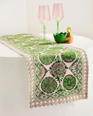 Lilly Pulitzer Bordered Table Runner - Green